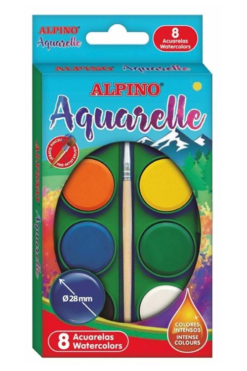 Alpino Sulu Boya 8 Renk AQ-08