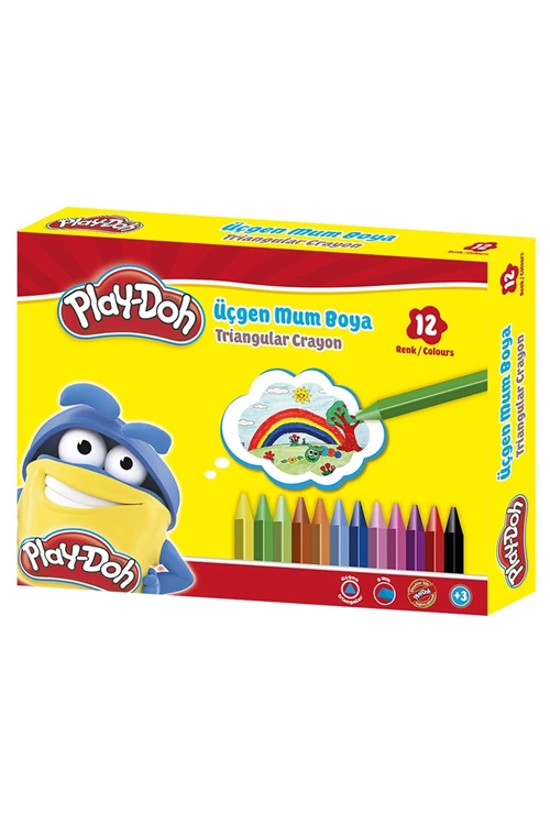 Play-doh Üçgen Crayon (mum) Boya 12 Renk Play-cr008