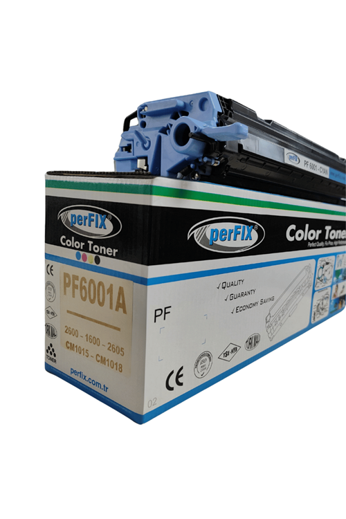 Perfix | 124a Pf6001a Muadil Mavi Toner 2k ( 6001a - 2600 - 1600 - 2605 - Cm1015 - Cm1018 )