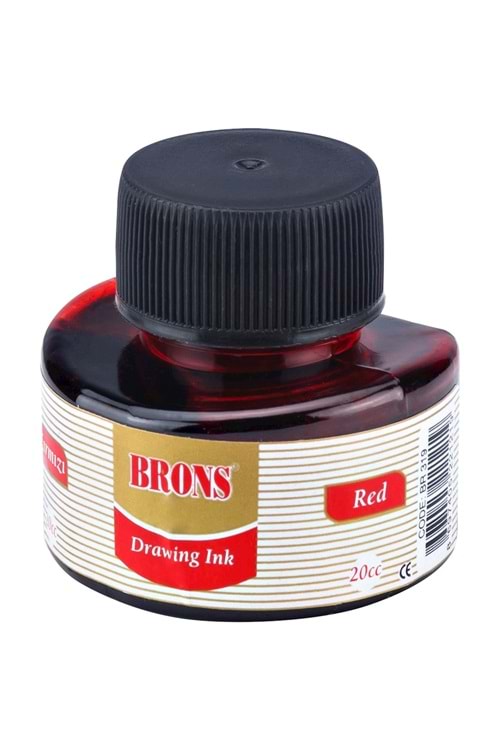 Brons Çini Mürekkebi 20 Cc Kırmızı Br-319