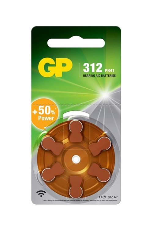 Gp Za312 1.4v Düğme Kulaklık Pili 6'lı Paket