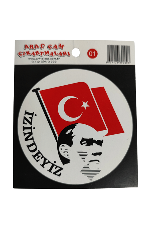 Araç Cam Çıkartma 1 (atatürk Ve Bayrak 