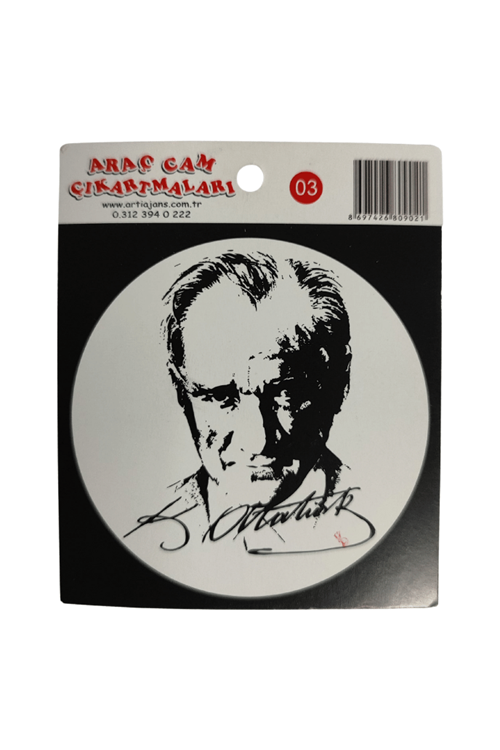 Araç Cam Çıkartma 3 (atatürk Ve İmzası)