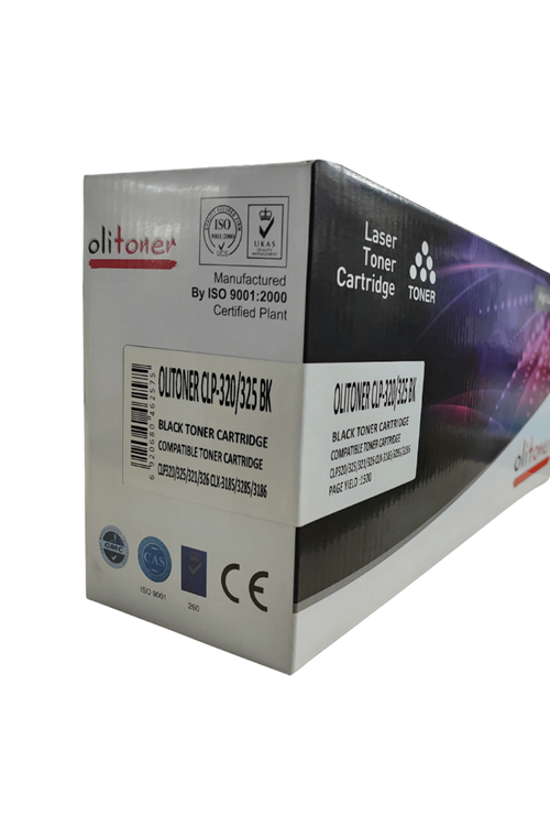 Olitoner | Clp320 - Clp325 B 1.5k Siyah Muadil Toner ( Uyumlu Modeller: Clp320 - Clp325 - Clp321 - Clp326 - Clx3185 - Clx3285 - Clx3186 )