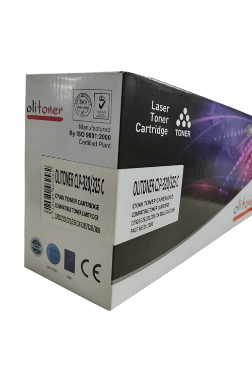 Olitoner | Clp320 - Clp325 C 1k Mavi Muadil Toner ( Uyumlu Modeller: Clp320 - Clp325 - Clp321 - Clp326 - Clx3185 - Clx3285 - Clx3186 )