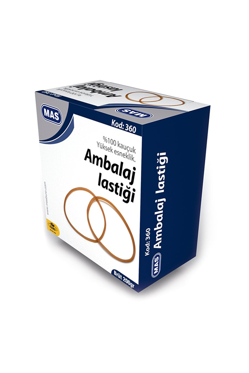 Mas Ambalaj Lastik Kutu %100 Kauçuk 200 Gr 360