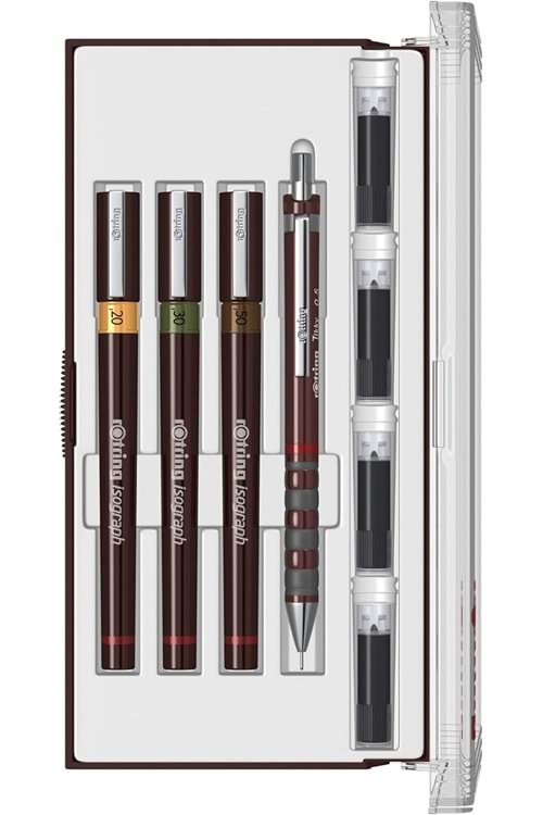 Rotring Isograph Set 0.2-0.3-0.5 +0.5 Tikky