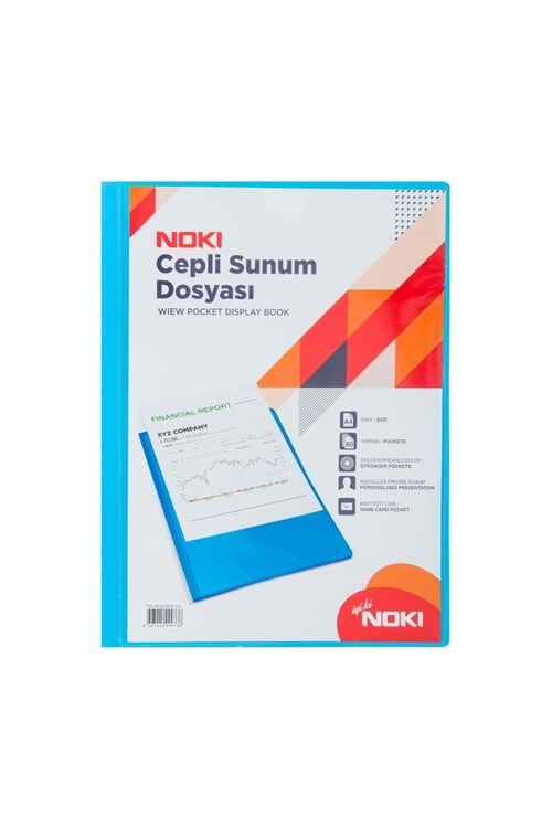 Noki Cepli Sunum Dosyası A4 60'lı Mavi