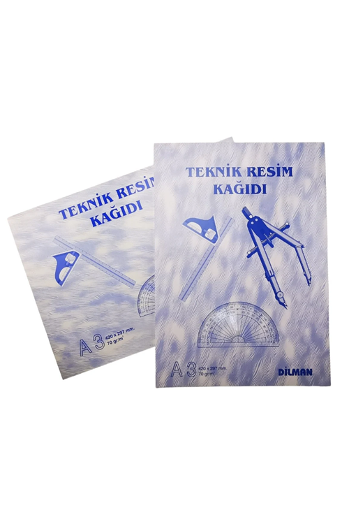 Dilman Teknik Resim Kağıdı A3 Dik 70 Gr. 30 Yaprak