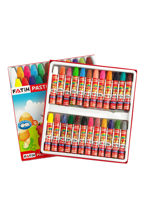 Fatih Pastel Boya Karton Kutu Köşeli 24 Renk 50340