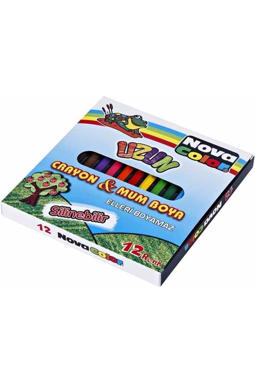 Nova Color Mum Pastel Boya Karton Kutu Tam Boy Köşeli 12 Li Nc-2112