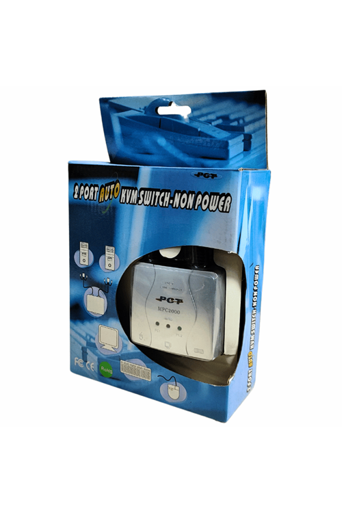 Pct Mpc2000 2 Port Kwm Swich Vga+ps2 1.8m M/m Kablolu