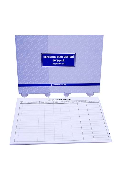 Altınyıldız Demirbaş Eşya Defteri 40 Yp