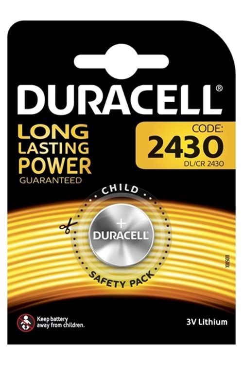Duracell Cr2430 Lityum Tekli Düğme Pil