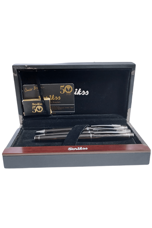 Scrikss Noble 35 Titanyum 3 Lü Dolma & Versatil & Tükenmez Kalem Seti