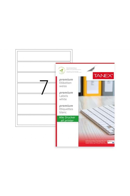 Tanex Tw-2007 200x37mm 100 Lü Lazer Etiket