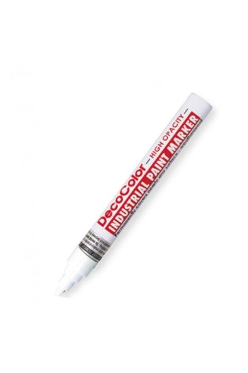 Marvy Markör İndustrial Paint Suya Ve Isıya Dayanıklı Fiber Uç 4.5 Mm Beyaz 728