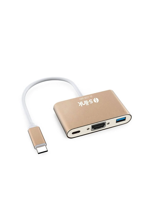 S-link Type C To Hdmı + Usb3.0 + Usb3.1 Dönüştürücü Adaptör Sl-usb-c68