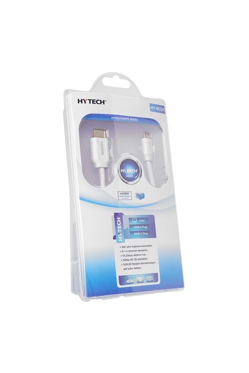 Hytech 24k Altın Kaplama Konnektör 1080p Hd 3d Destekler Hdmı A Plug Hdmı C Plug