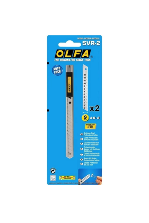 Olfa Svr-2 Çelik Gövdeli Otomatik Kilitli Dar Maket Bıçağı