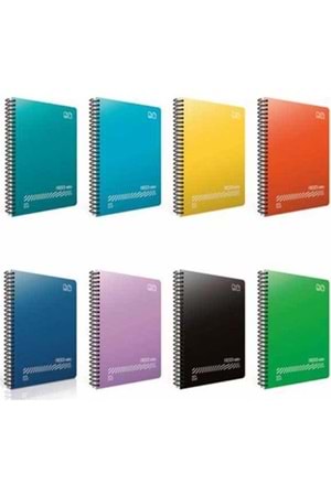 Gıpta Fresco Spiralli Plastik Kapak Defter A4 72 Yp Kareli 4933