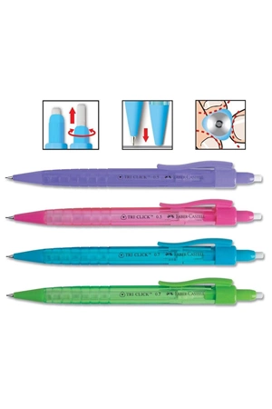 Faber-castell Versatil Kalem Tri Click 0.7 Mm Karışık Renk 1363 10