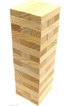Juno 48 Parça Natural Jenga Tumbling Tower