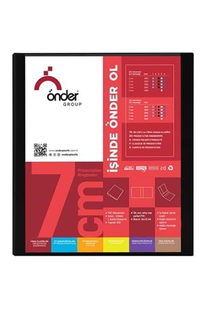 Önder A3 Firma Klasörü 7 Cm 4 Halkalı Siyah